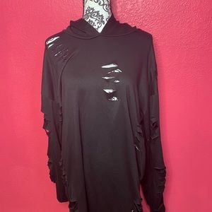 Fashion nova sweater tunic ripped